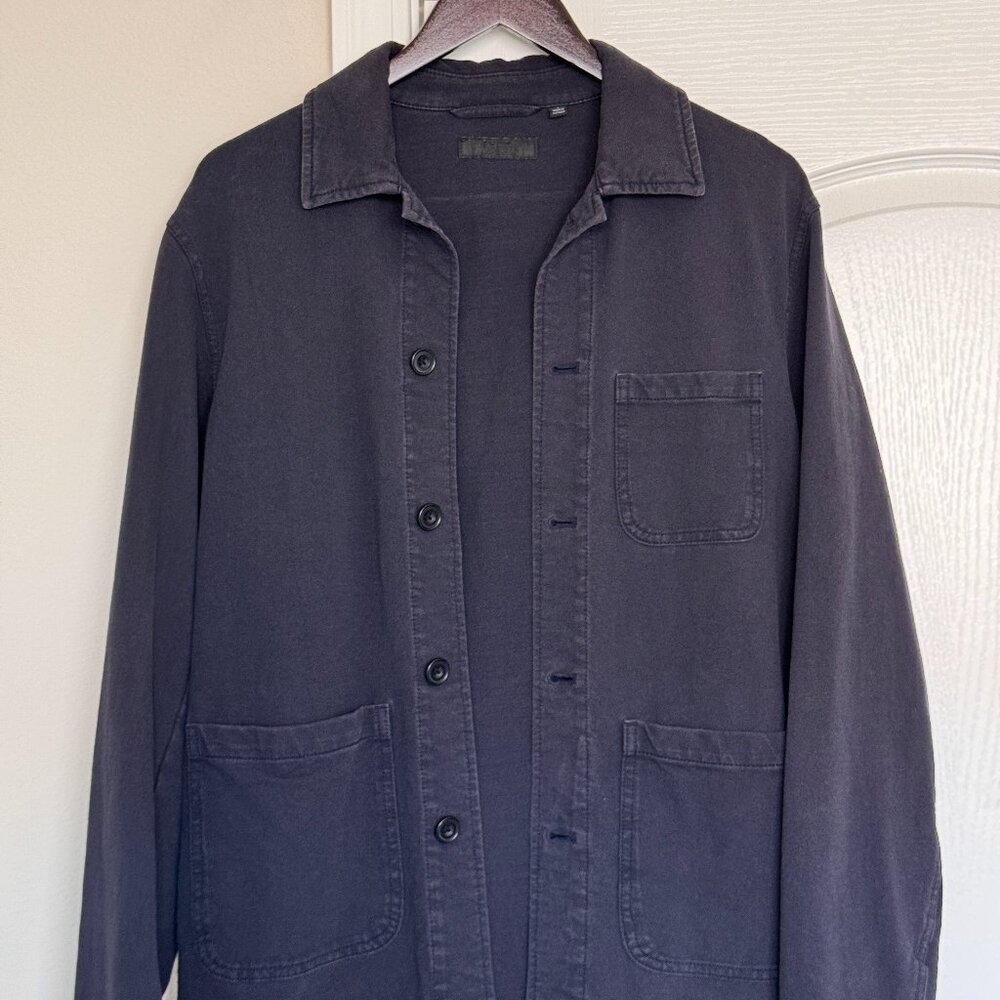 Indigo Navy Jacket Uniqlo Canvas Workwear Shirt